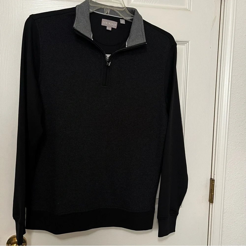 Ted‎ Baker Quarter Zip Men's Textured Pullover NWT Size S